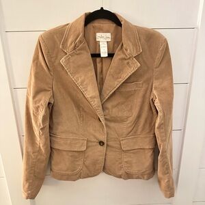 Y2K Vintage 10 Corduroy tan cotton woman casual blazer corpcore classic boho
